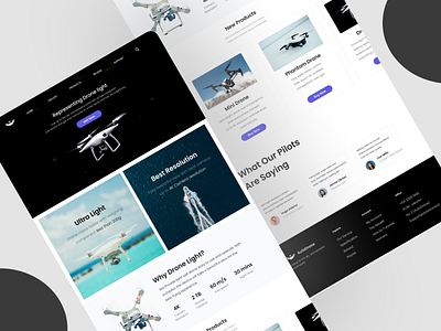 Drone shop - Autodrone branding business design figma graphic design illustration landing page logo ui vector web design