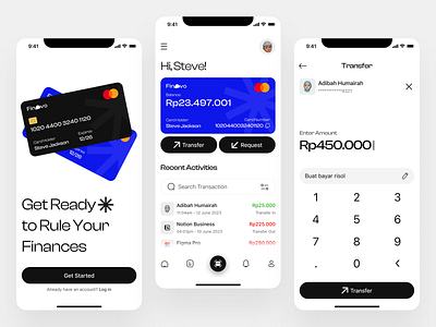 Finovo - Digital Wallet clean design digital wallet finance minimalist mobile app ui ux
