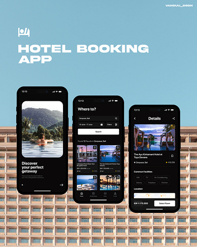 WanderStay - Hotel Booking App app design creative design hotel booking minimal mobile design product design ui ui design ui ux ui ux design uiux ux ux design