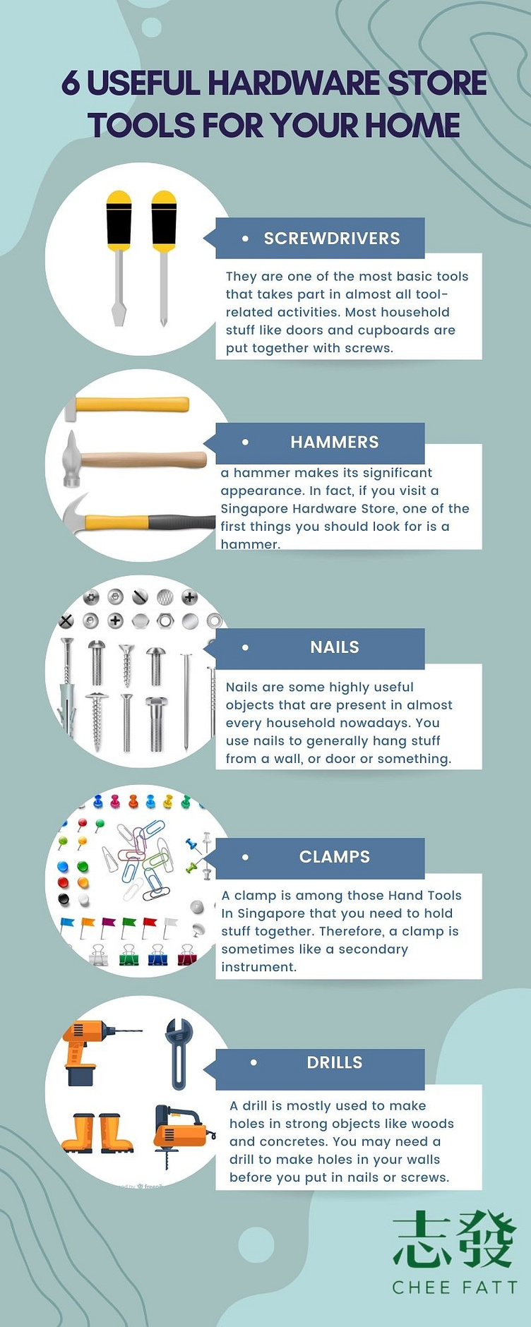 6 Useful Hardware Store Tools for your Home by chee fatt on Dribbble