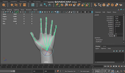 Hand Riging 3d animation