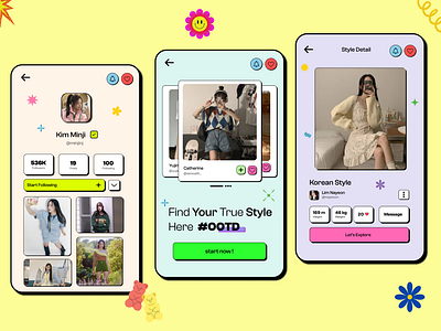 Fashion Inspiration App branding daily ui design figma graphic design interface ui