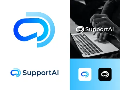 SupportAI logo brand identity brand mark branding logo logo design logos modern logo visual identity