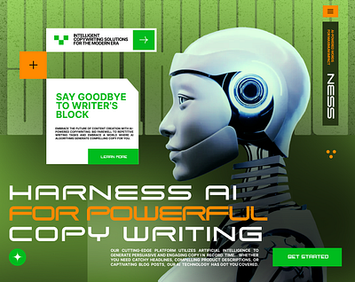 AI Copywriting Website Landing Page build2.0 design ui watchmegrow