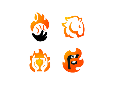 Fire ball brand branding cup design elegant fire graphic design hockey horse illustration logo logo design logotype mark minimalism minimalistic modern sign sport