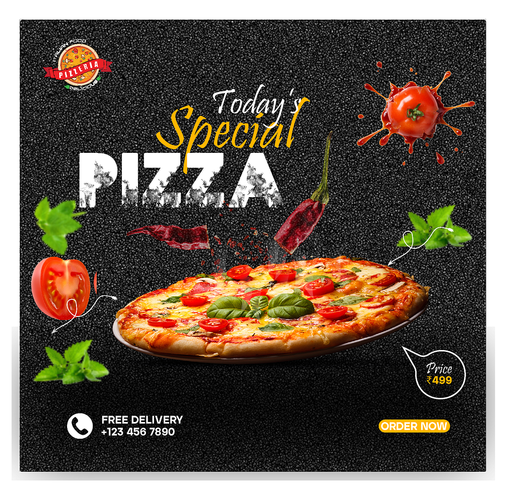 pizza poster by Anubhav pratap on Dribbble