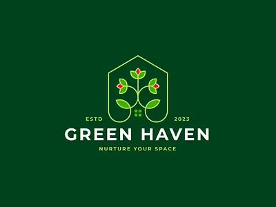 Green Haven Logo badge logo brand identity branding design design visual graphic design identity identity design identity logo logo logo branding logo concept logo design logo designer logo for sale logo inspiration logo portfolio logoground visual identity visual logo