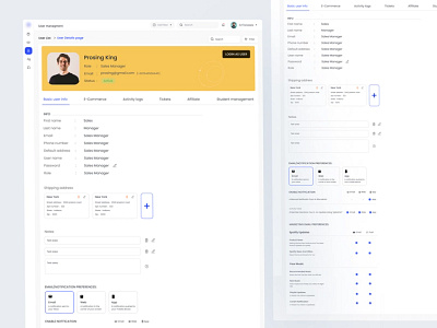User Management Profile page figma ui ux uxdesign