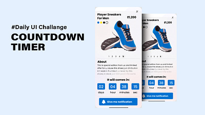 Daily UI 014/100 - Countdown Timer app design graphic design ui ux
