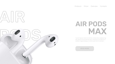 AIR PODS HERO SECTION DESIGN branding design fashion ui design herosection illustration landingpage logo product ui ui idea ux ux design web design