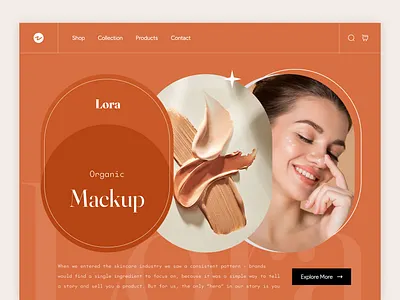 Lora SkinCare branding design flat graphic design ui ux