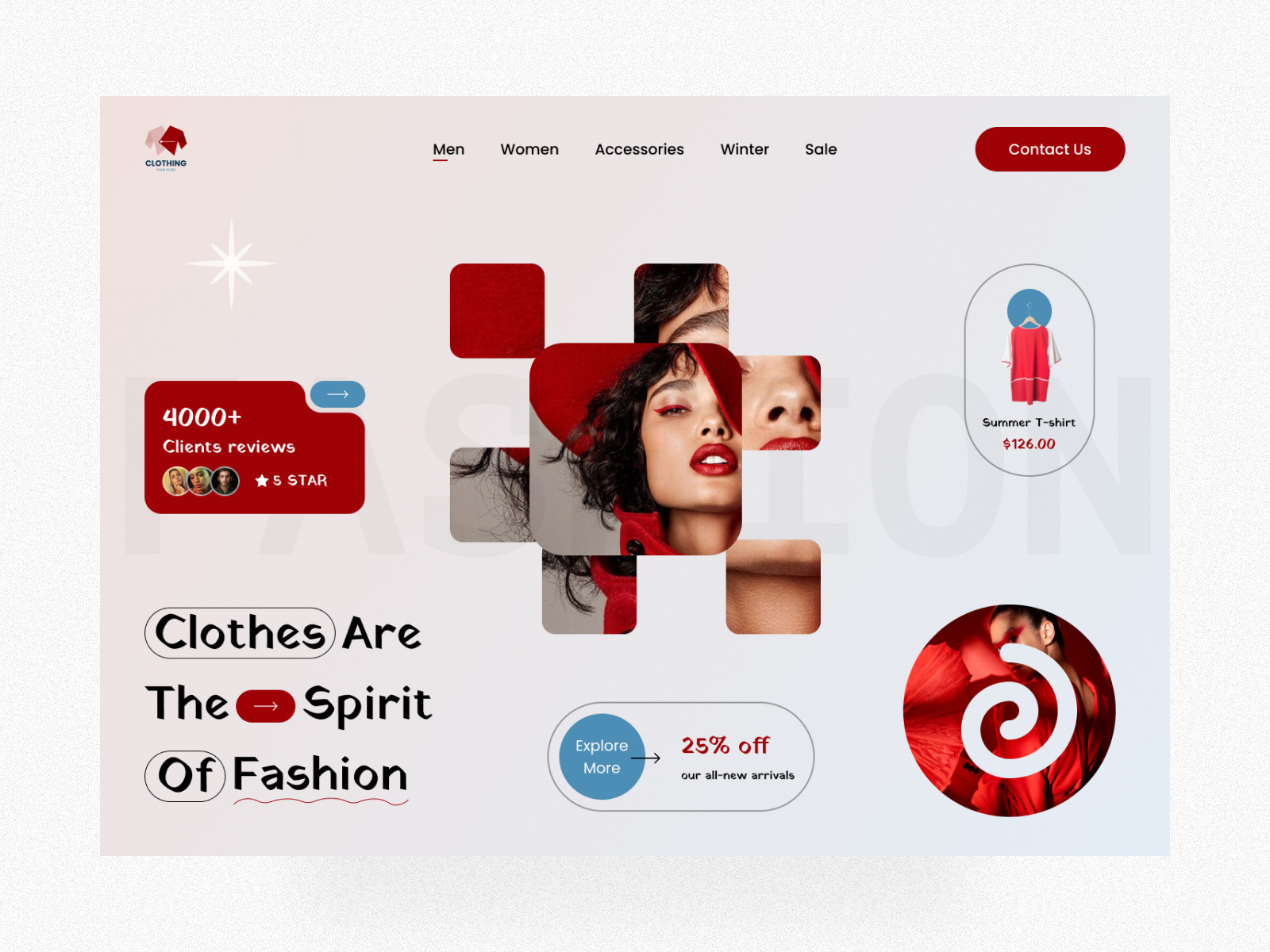 E-Commerce Website bold clean clothes commerce fashion modern online shop product shop sotre store style summer ui wear web website winter