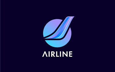 Modern Airline Company Logo airline airplane brand identity branding colorful logo graphic design logoinspiration modern logo sky