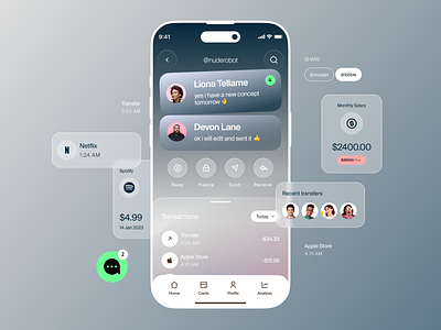 Translator app for clients and freelancers app bank design financial app freelancers gray interfaces ios mobile online banking pay send money transfer ui ux
