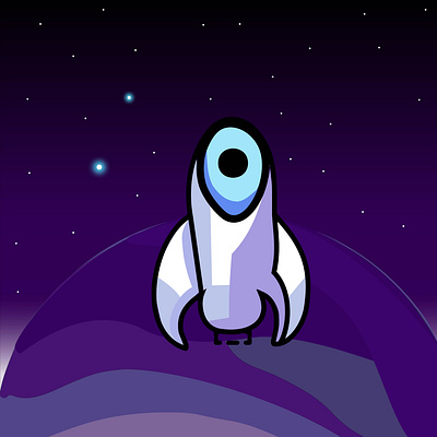Space background. Rocket to space app branding design graphic design illustration logo typography vector