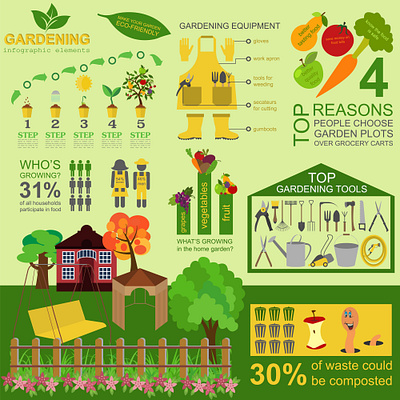 Gardening Infographic gardening infographic graphic design