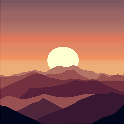 Background sunny desert during sunset app branding design graphic design illustration logo typography vector