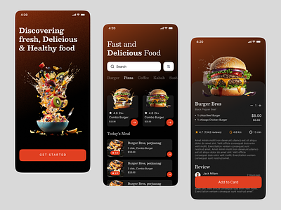 Food Delivery App agency app apps burger delivery delivery app fast food food food app food apps food delivery pizza restaurant ui web
