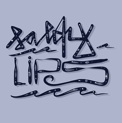 Salty Lips beach branding chill design friends graphic design handstyle holiday illustration kiss lettering lips logo ocean procreate salty sand swimming typography water