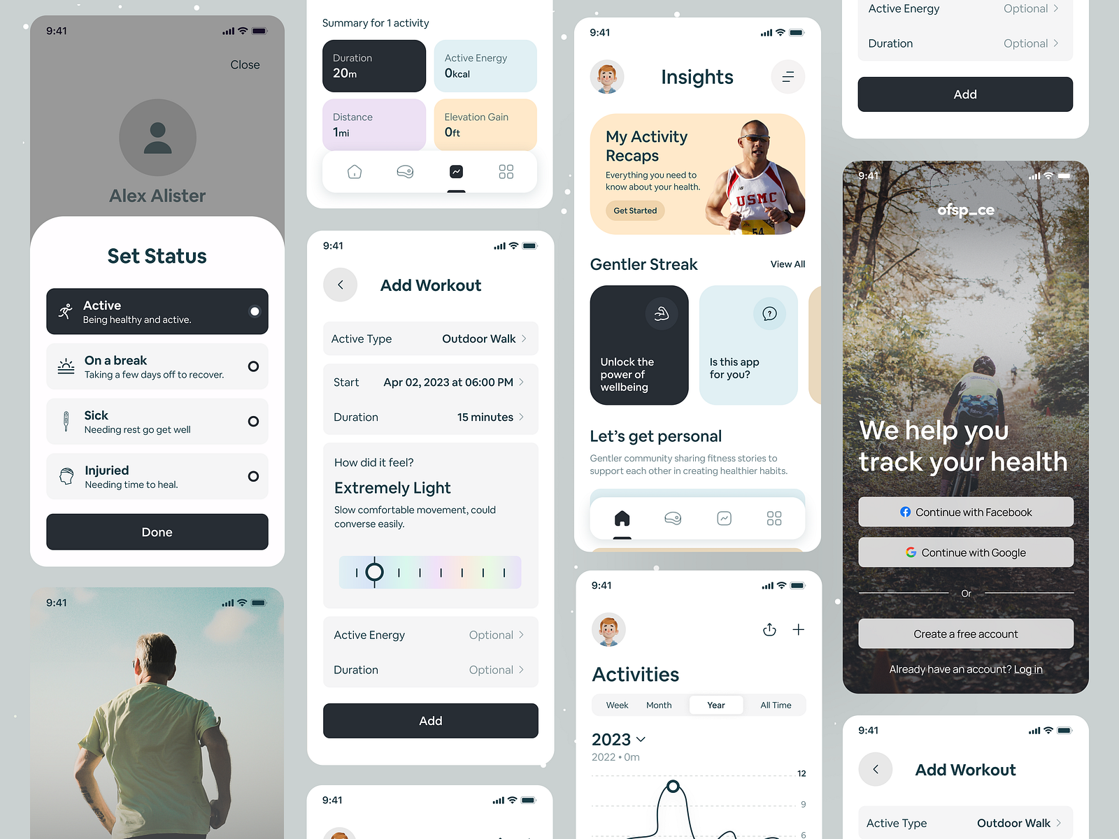 Health and Fitness Tracking App UI by Ofspace UX/UI on Dribbble