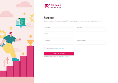 Career Roadmap design ui website