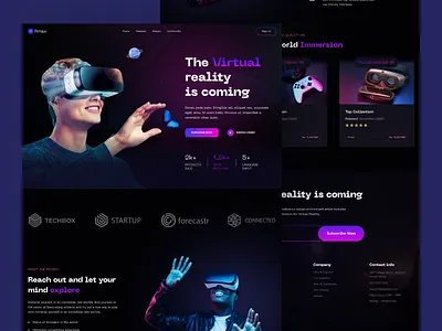 Virtuality Web Site Design: Landing Page / Home Page UI branding clean crypto figma home page ui interface landing page minimal trend design trending ui ui design uiux user interface virtual reality virtuality web virtuality web site web site design webpage website design