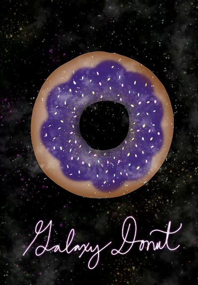 Galaxy Donut design donut graphic design illustration space sweet tooth