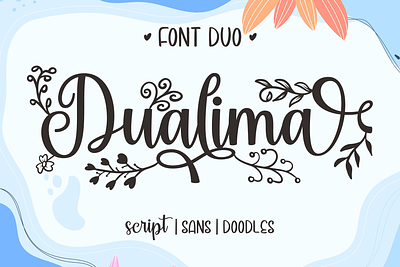 Dualima - Font Duo with Doodles valentine