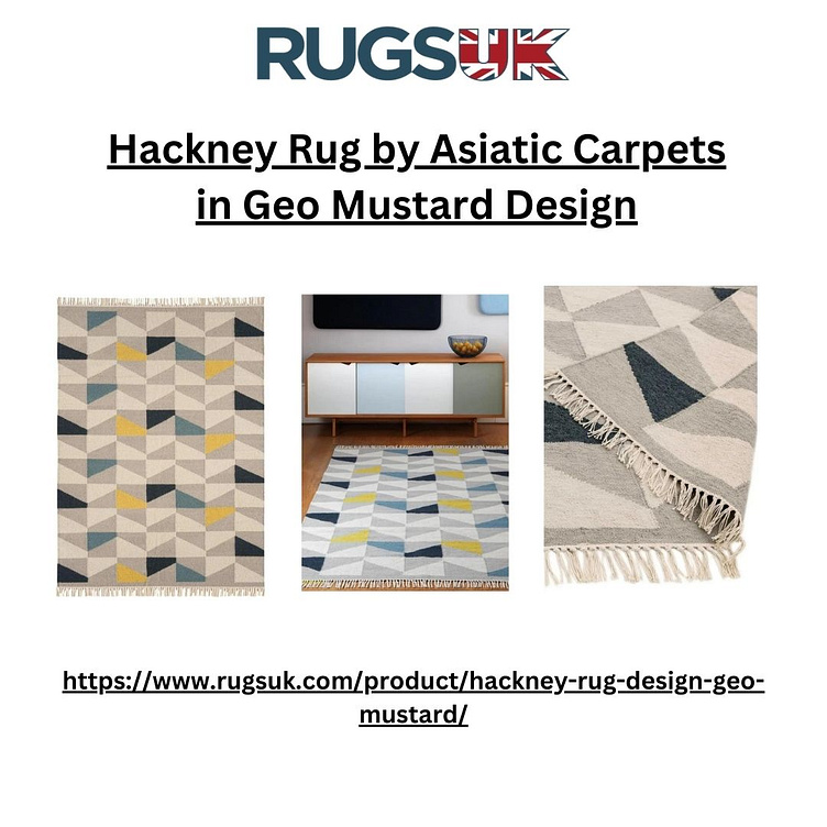 Hackney Rug by Asiatic Carpets in Geo Mustard Design by Rugs UK on Dribbble