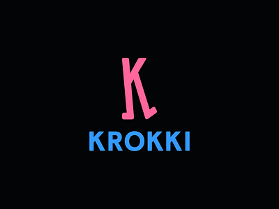 KROKKI brand design branding design emblem graphic design icon identity k letter kids shoes legs lettering lettermark logo logo design logotype mark monogram simple symbol typography