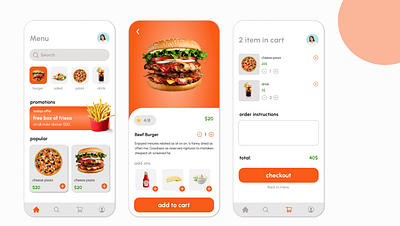 FOOD APP UI app design figma food app
