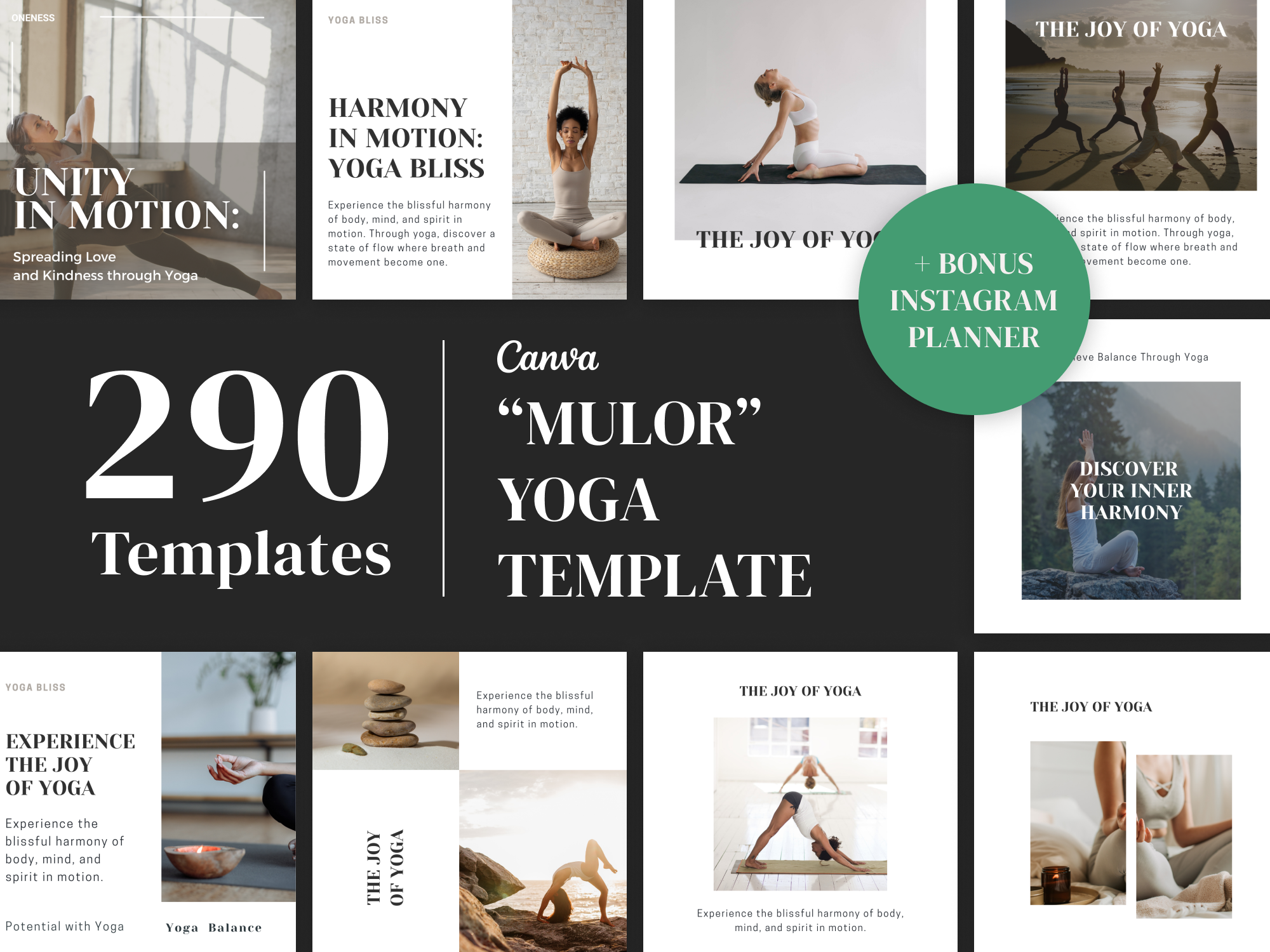 Example of Yoga Instagram Template Bundle
