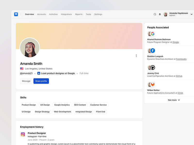 Stratis UI - User Profile