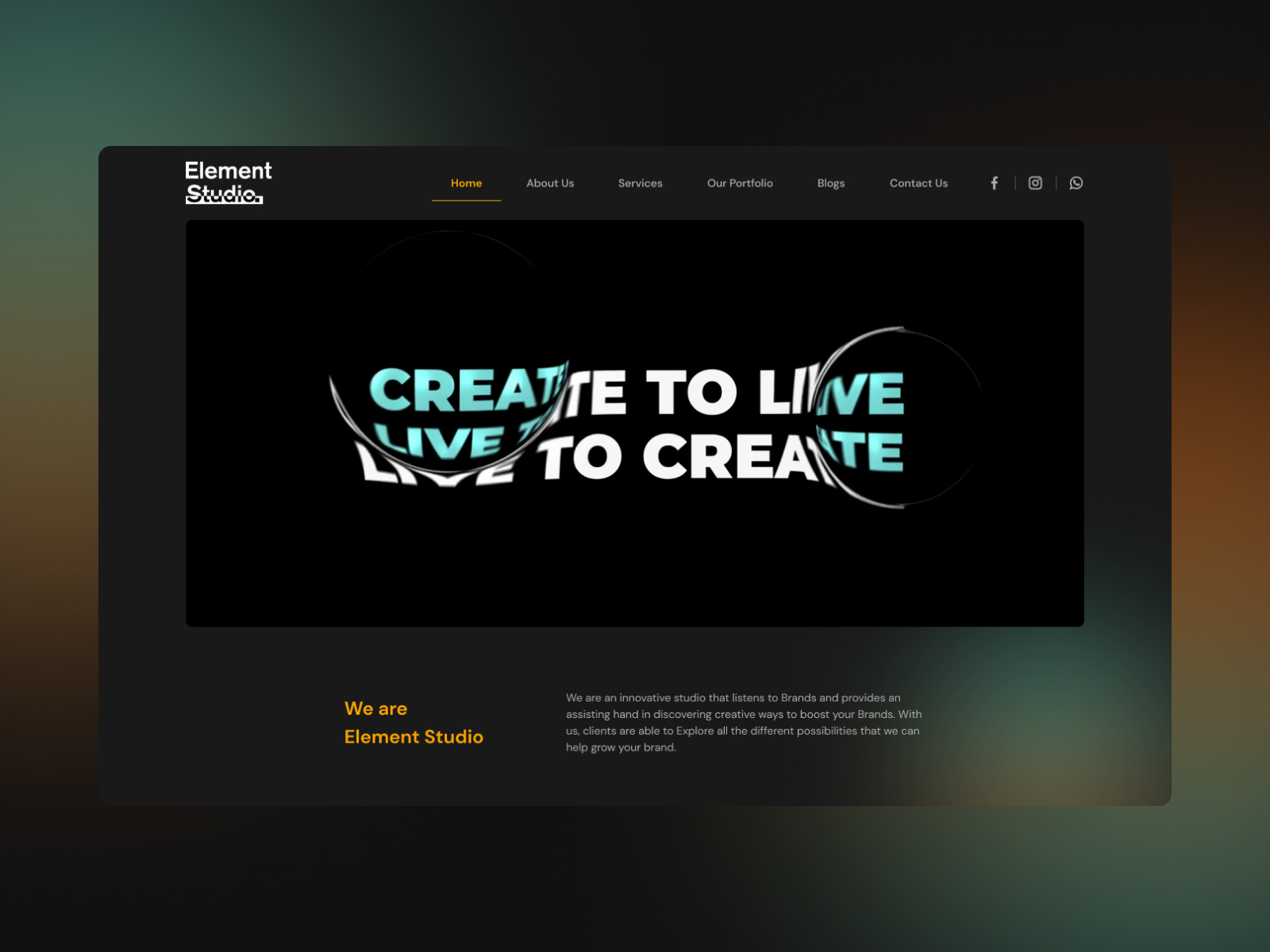 Creative Portfolio UI - Dark Theme by Sagar Shahi on Dribbble