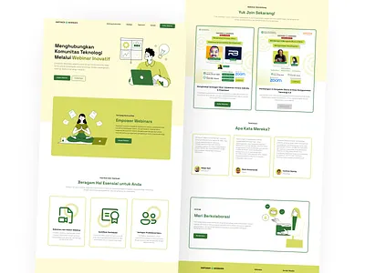 Empower Webinars: Portal for Tech Community Webinars bootcamp branding certification community course design event graphic design illustration landing page technology training ui ux webinar