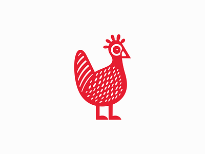 Abstract Bird Logo animal bird branding character chicken cute design emblem farm hen icon identity illustration logo mark organic red rooster symbol vector