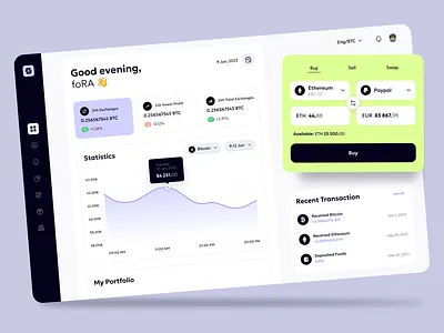 Crypto Admin Dashboard: Analytics UX UI admin admin dashboard template admin panel admin theme analytics crypto crypto wallet dashboard dashborad dashbord ux data exchange graphs interface sidebar stats trend color ui design user ux ui design