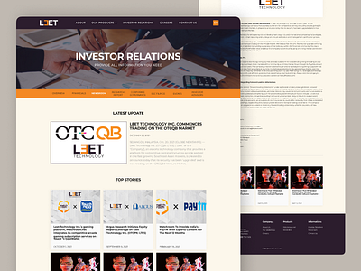 Case Study UI/UX Design - LEET Inc. Company Website branding case casestudy company design landing mobile profile research study ui ux website