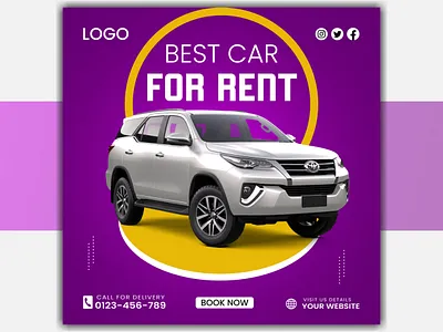 Best Luxury Car Social Media Post Design ads bast car design discount instagram post logo media post sale social social media ui ux