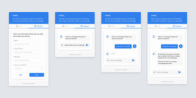 Chat widget figma saas web design