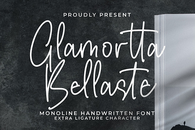 Glamortta Bellaste - Monoline Handwritten Font creative