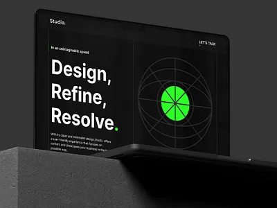 Studio. Creative Agency Landing page 2024 agencies ai apple creative dark graphic design landing trend ui