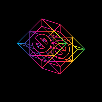 e cube abstract geometric concept 3d abstract branding design geometric geometry graphic design illustration low poly low polygonal minimal polygonal triangle vector