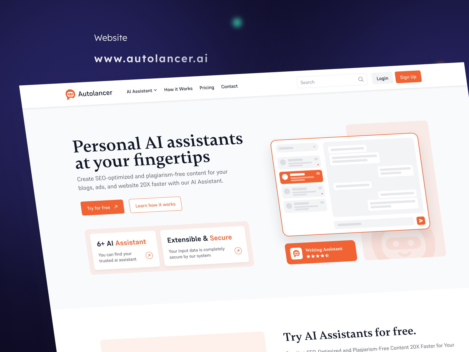 Autolancer- Your Personal AI Assistants by Zelal Hossain for JS ...