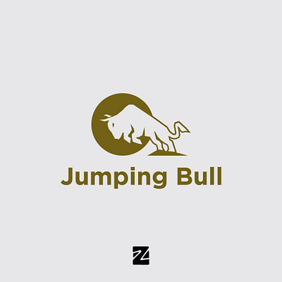 Jumping Bull Logo animal branding bull design graphic design jumping bull logo logo bull logos logotype simple logo symbols templates vector