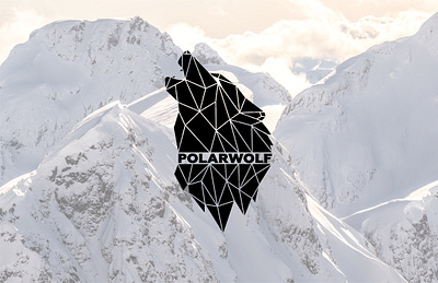 polarwolf logo branding design geometric graphic design illustration logo logo design low poly minimal polygonal vector wolf