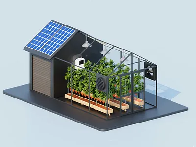 Greenhouse Tomatoes Farming 3d 3d animation 3d art 3d blender 3d model animation blender branding design graphic design illustration motion graphics robot