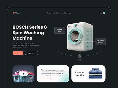 Appliance Store Landing Page concept e commerce landing page store ui uiux ux webdesign website