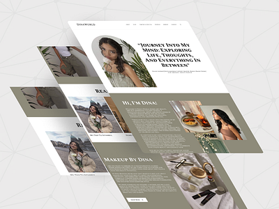 Dina'sWorld-PersonalBlog | Landing Page landing page design personal blog ui ui