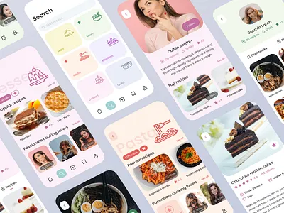 Cooking app app clean concept cookeing app design diet ingredients interface ios mobile mobile design simple ui ui ux